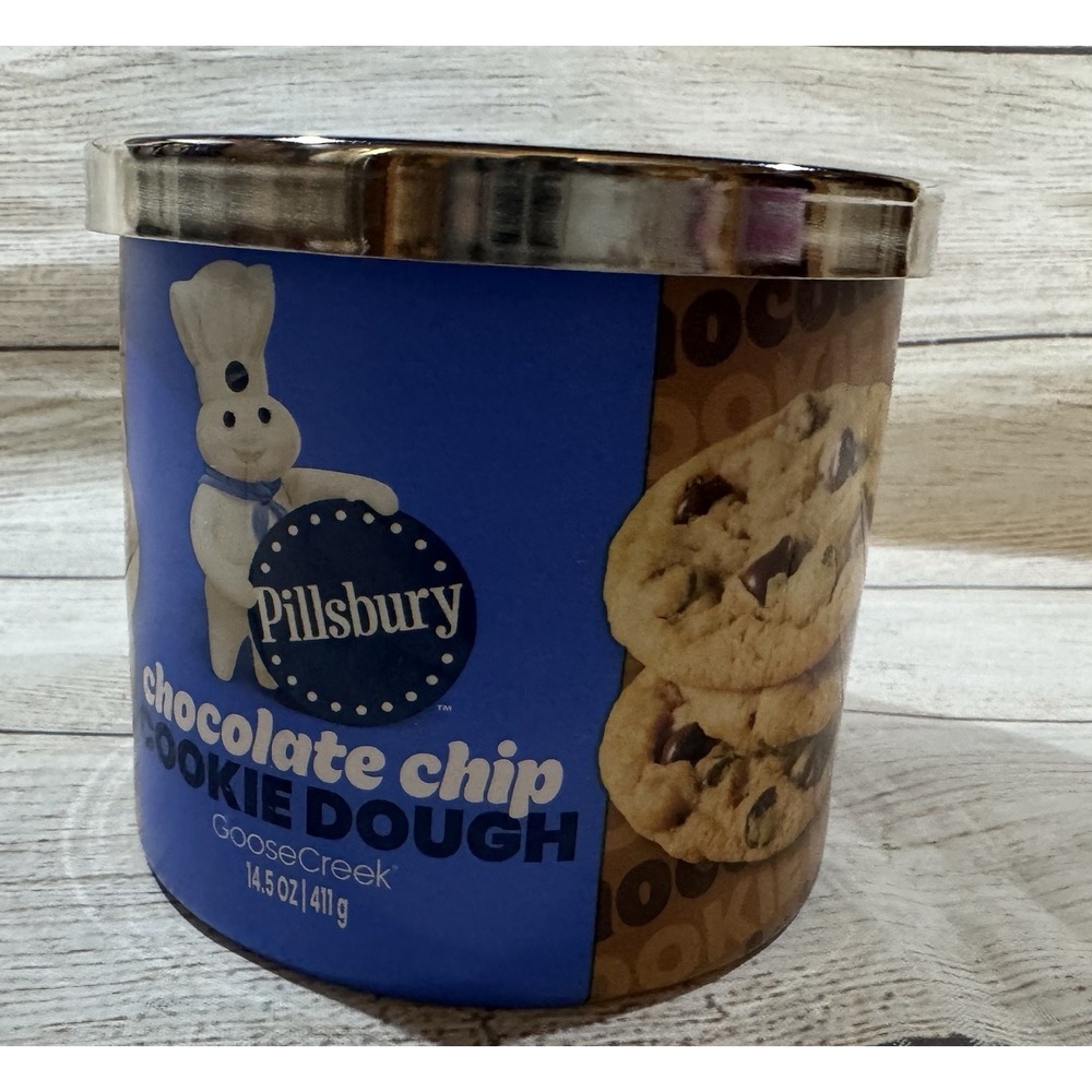 NEW Goose Creek Pillsbury Chocolate Chip Cookie Dough 3 Wick Candle 14.5 oz